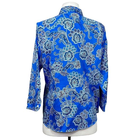 Chaps Paisley Print Button Down Size Large - Picture 2 of 5